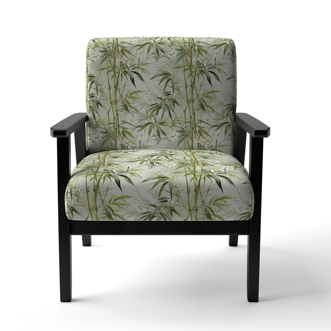 Bamboo Zen Tropical Pattern - Tropical Accent Side Chair