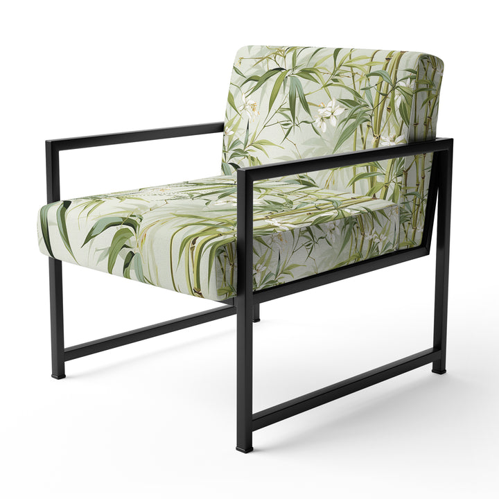 Bamboo Zen Tropical Pattern - Tropical Accent Side Chair