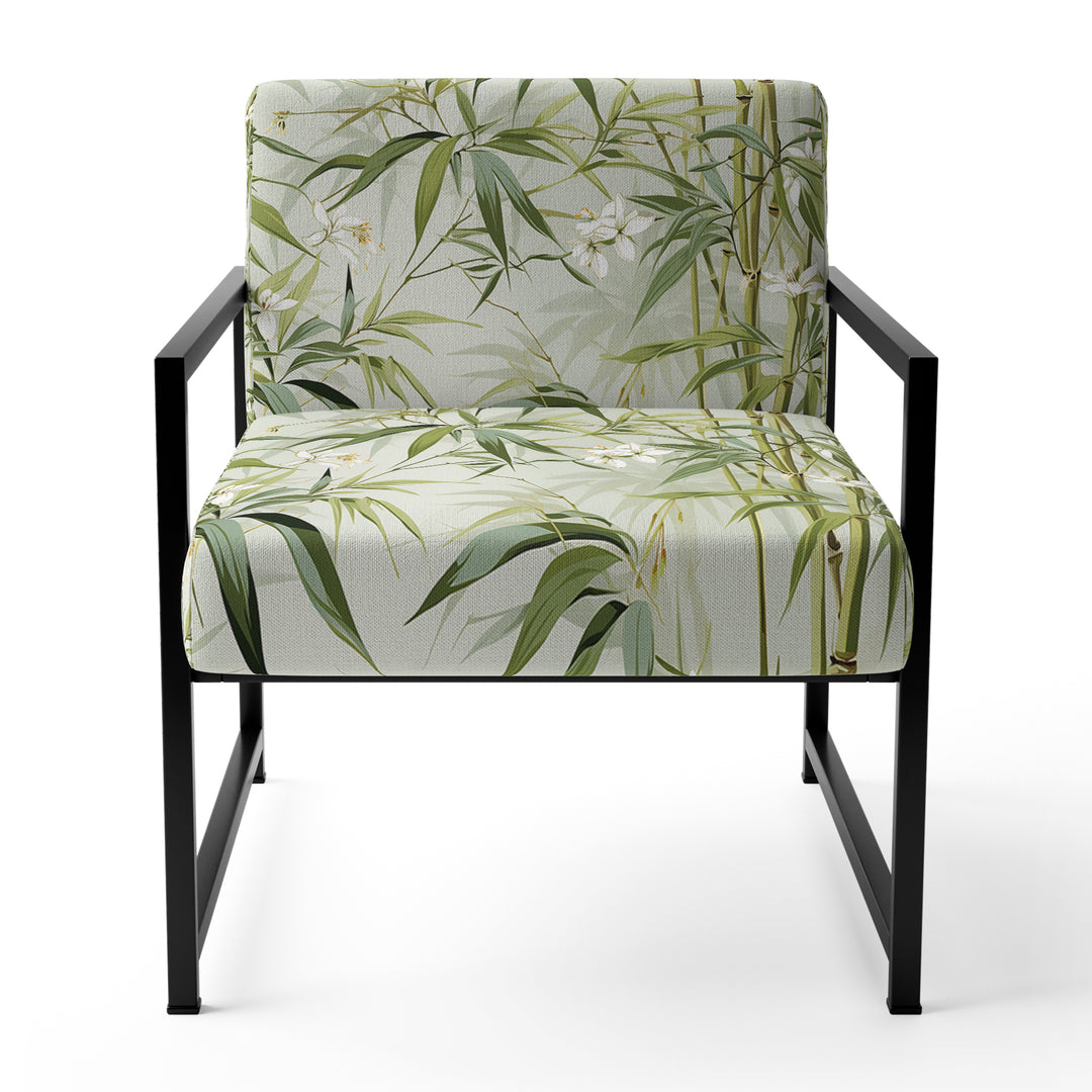 Bamboo Zen Tropical Pattern - Tropical Accent Side Chair