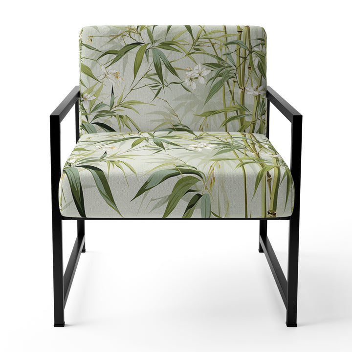 Bamboo Zen Tropical Pattern - Tropical Accent Side Chair