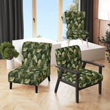 Green Yellow Banana Leaf Bliss Tropical Pattern - Tropical Accent Slipper Chair