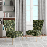 Green Yellow Banana Leaf Bliss Tropical Pattern - Tropical Accent Slipper Chair