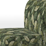 Green Yellow Banana Leaf Bliss Tropical Pattern - Tropical Accent Slipper Chair