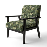 Green Yellow Banana Leaf Bliss Tropical Pattern - Tropical Accent Slipper Chair