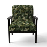 Green Yellow Banana Leaf Bliss Tropical Pattern - Tropical Accent Slipper Chair