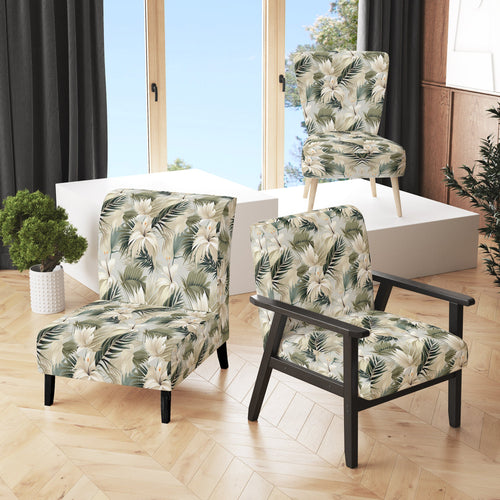 Coastal Abstraction Tropical Pattern - Upholstered Tropical Accent Chairs
