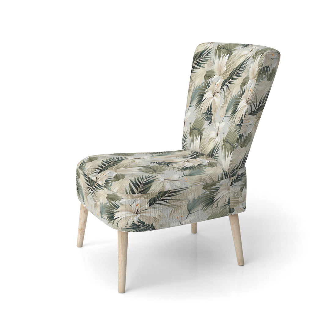 Coastal Abstraction Tropical Pattern - Upholstered Tropical Accent Chairs