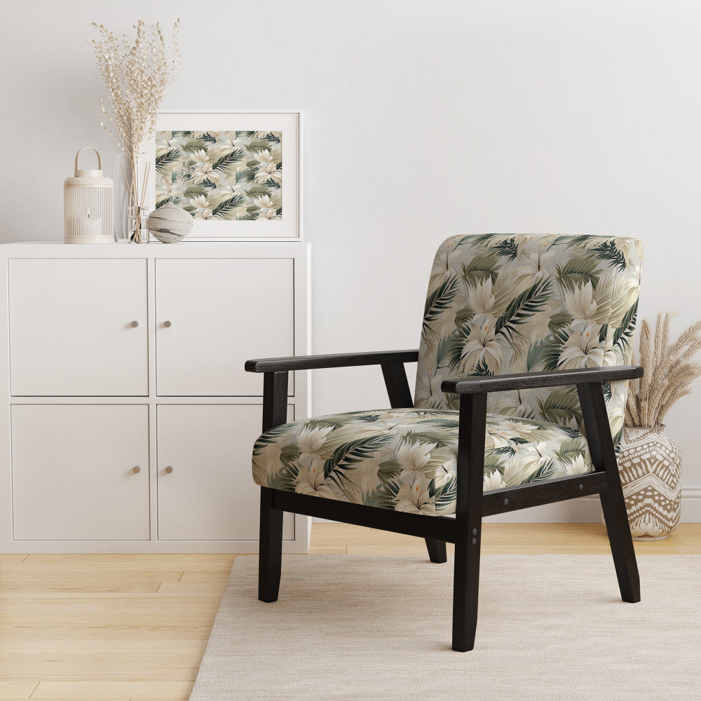 Coastal Abstraction Tropical Pattern - Upholstered Tropical Accent Chairs