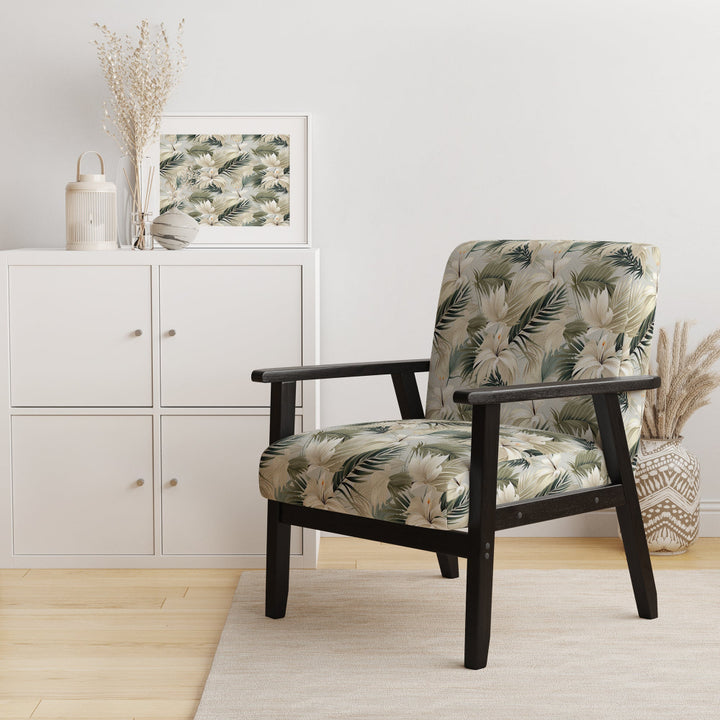 Coastal Abstraction Tropical Pattern - Upholstered Tropical Accent Chairs