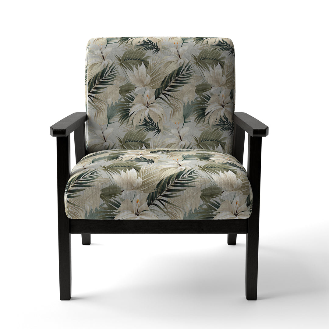Coastal Abstraction Tropical Pattern - Upholstered Tropical Accent Chairs