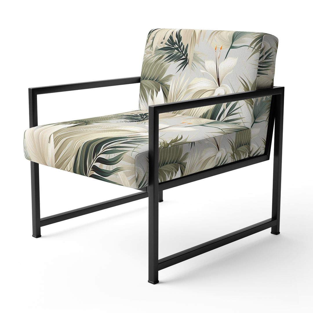 Coastal Abstraction Tropical Pattern - Upholstered Tropical Accent Chairs