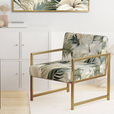 Coastal Abstraction Tropical Pattern - Upholstered Tropical Accent Chairs