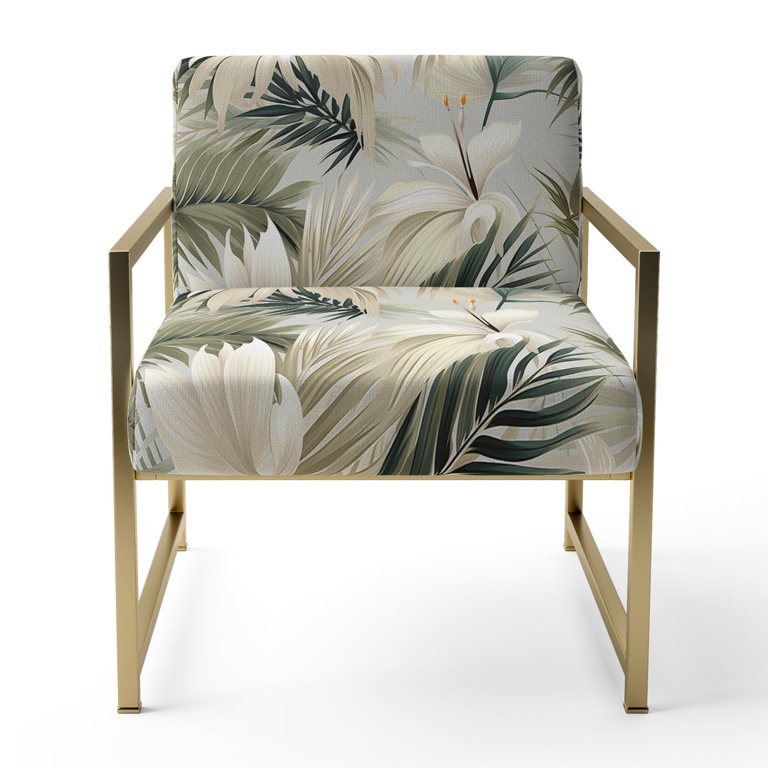 Coastal Abstraction Tropical Pattern - Upholstered Tropical Accent Chairs