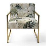 Coastal Abstraction Tropical Pattern - Upholstered Tropical Accent Chairs