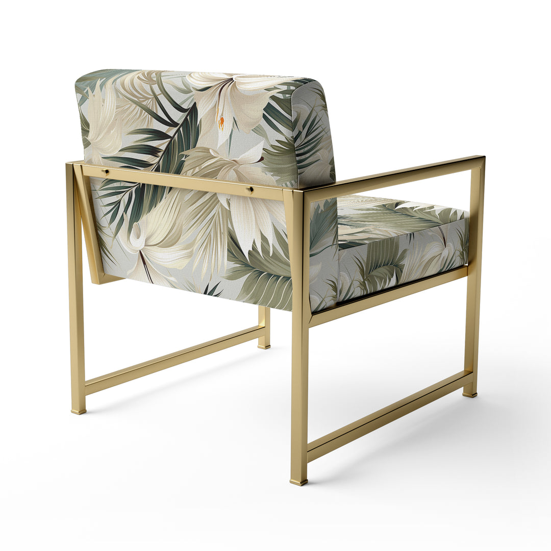 Coastal Abstraction Tropical Pattern - Upholstered Tropical Accent Chairs