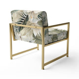 Coastal Abstraction Tropical Pattern - Upholstered Tropical Accent Chairs