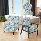 Coastal Neutrals Tropical Pattern - Upholstered Tropical Accent Chairs