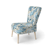 Coastal Neutrals Tropical Pattern - Upholstered Tropical Accent Chairs
