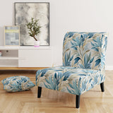 Coastal Neutrals Tropical Pattern - Upholstered Tropical Accent Chairs
