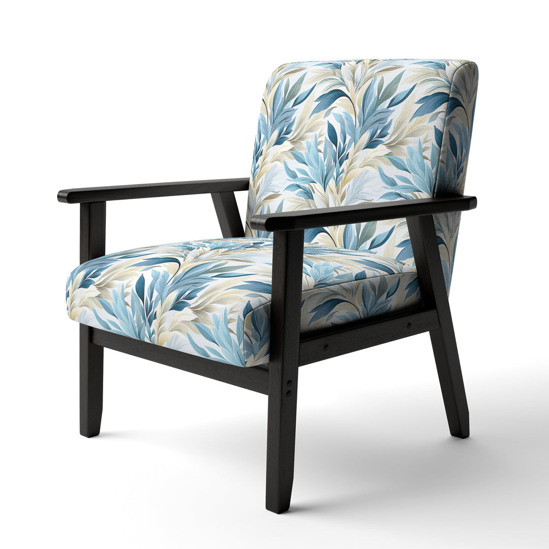Coastal Neutrals Tropical Pattern - Upholstered Tropical Accent Chairs