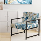 Coastal Neutrals Tropical Pattern - Upholstered Tropical Accent Chairs