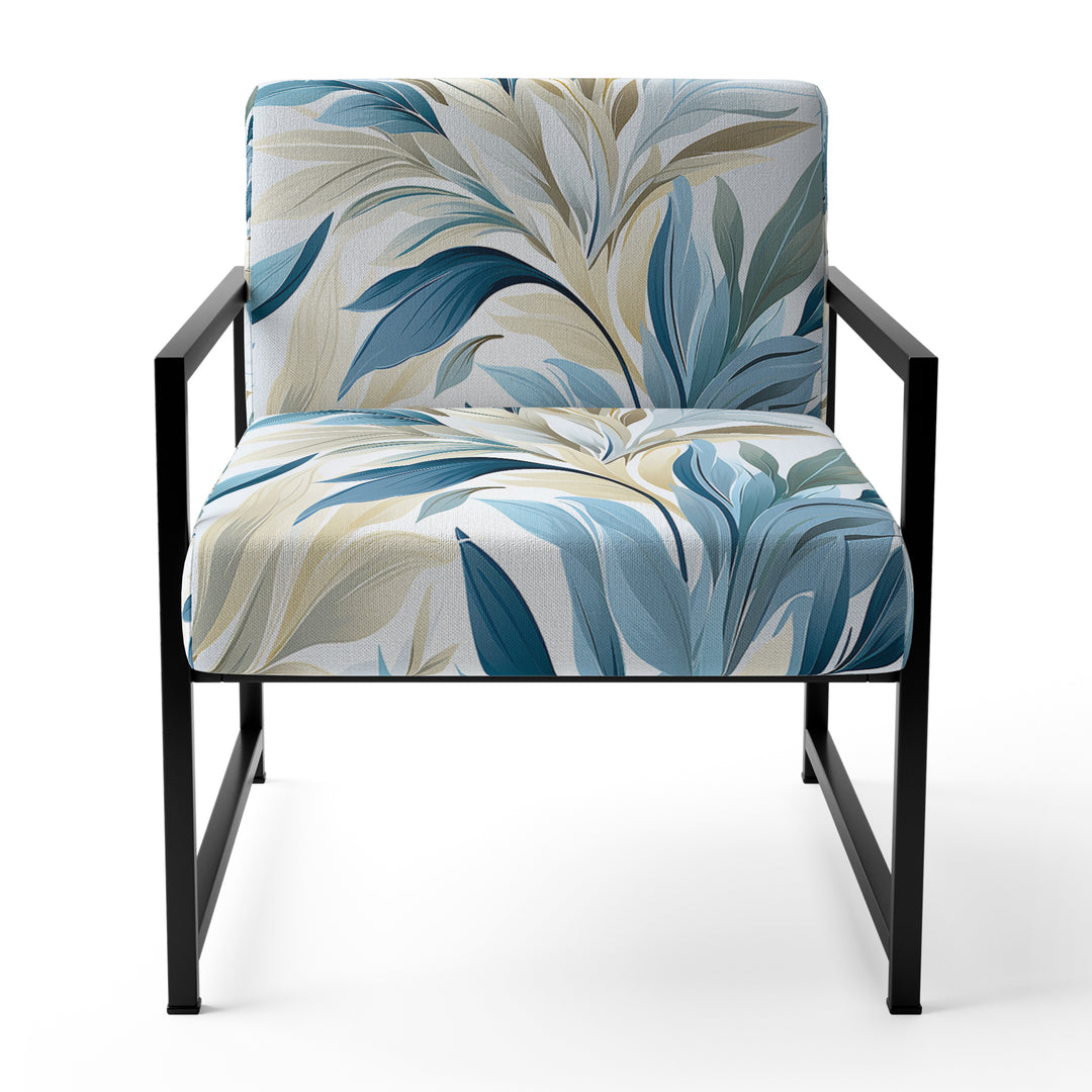 Coastal Neutrals Tropical Pattern - Upholstered Tropical Accent Chairs