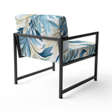 Coastal Neutrals Tropical Pattern - Upholstered Tropical Accent Chairs