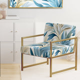 Coastal Neutrals Tropical Pattern - Upholstered Tropical Accent Chairs