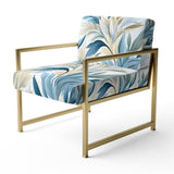 Coastal Neutrals Tropical Pattern - Upholstered Tropical Accent Chairs