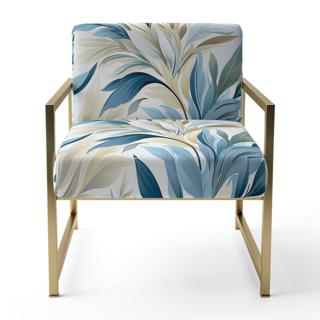 Coastal Neutrals Tropical Pattern - Upholstered Tropical Accent Chairs