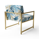 Coastal Neutrals Tropical Pattern - Upholstered Tropical Accent Chairs