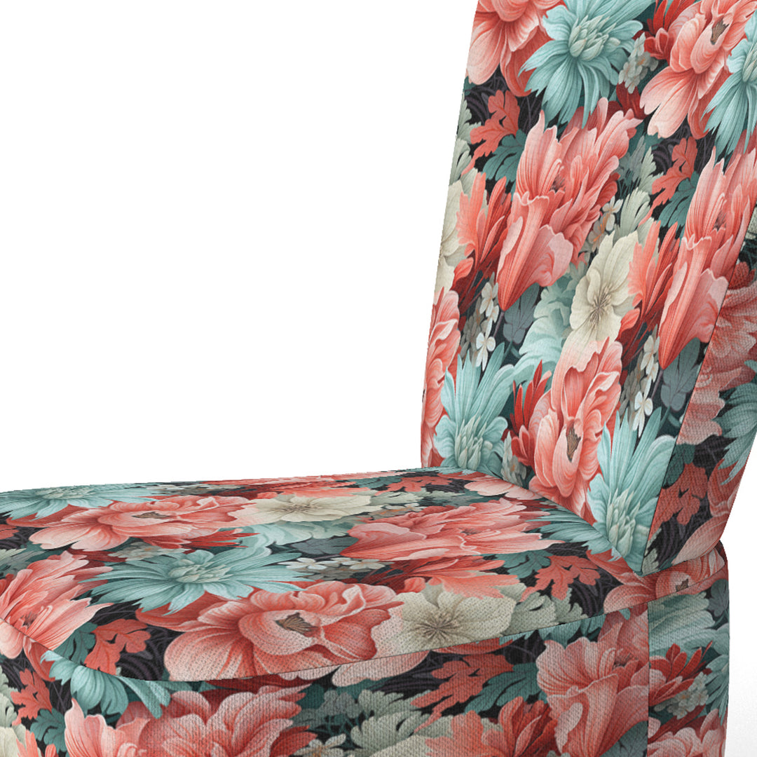 Coral Serenade Tropical Pattern - Tropical Arm Chair