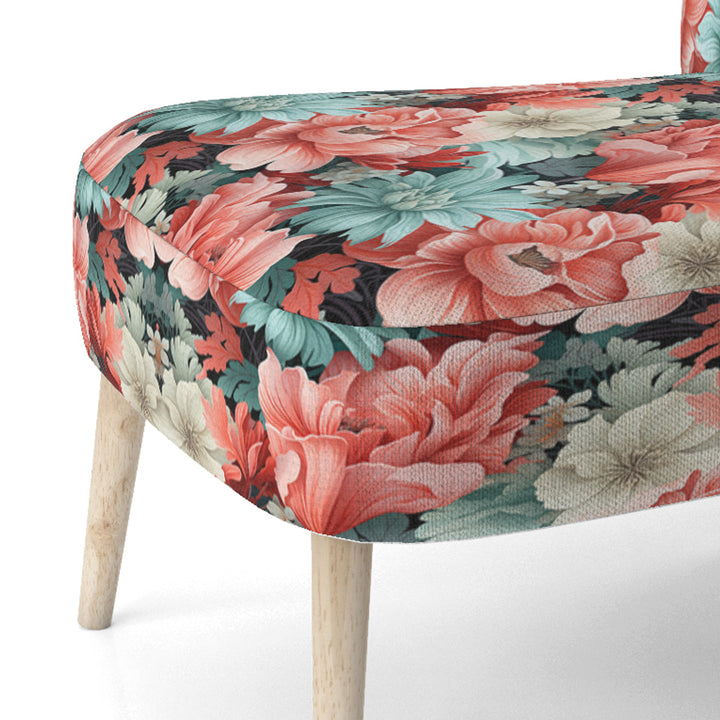 Coral Serenade Tropical Pattern - Tropical Arm Chair