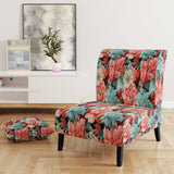 Coral Serenade Tropical Pattern - Tropical Arm Chair