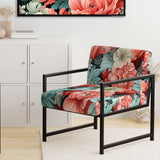 Coral Serenade Tropical Pattern - Tropical Arm Chair