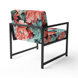 Coral Serenade Tropical Pattern - Tropical Arm Chair