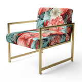 Coral Serenade Tropical Pattern - Tropical Arm Chair