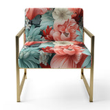 Coral Serenade Tropical Pattern - Tropical Arm Chair