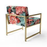 Coral Serenade Tropical Pattern - Tropical Arm Chair