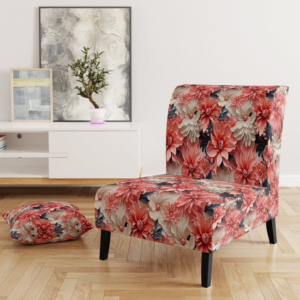 Coral Twilight Iv Tropical Pattern - Tropical Arm Chair