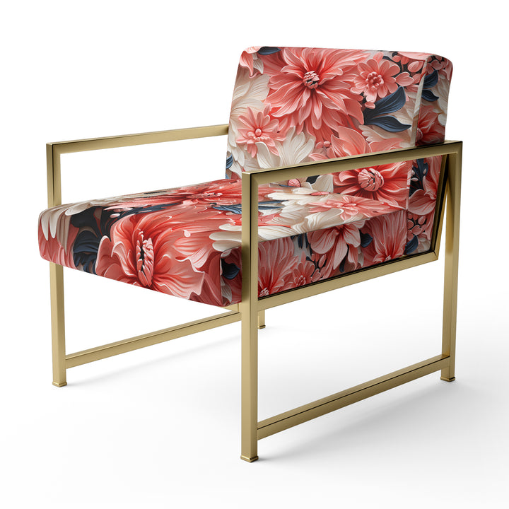 Coral Twilight Iv Tropical Pattern - Tropical Arm Chair
