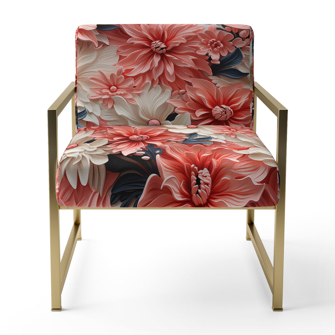 Coral Twilight Iv Tropical Pattern - Tropical Arm Chair