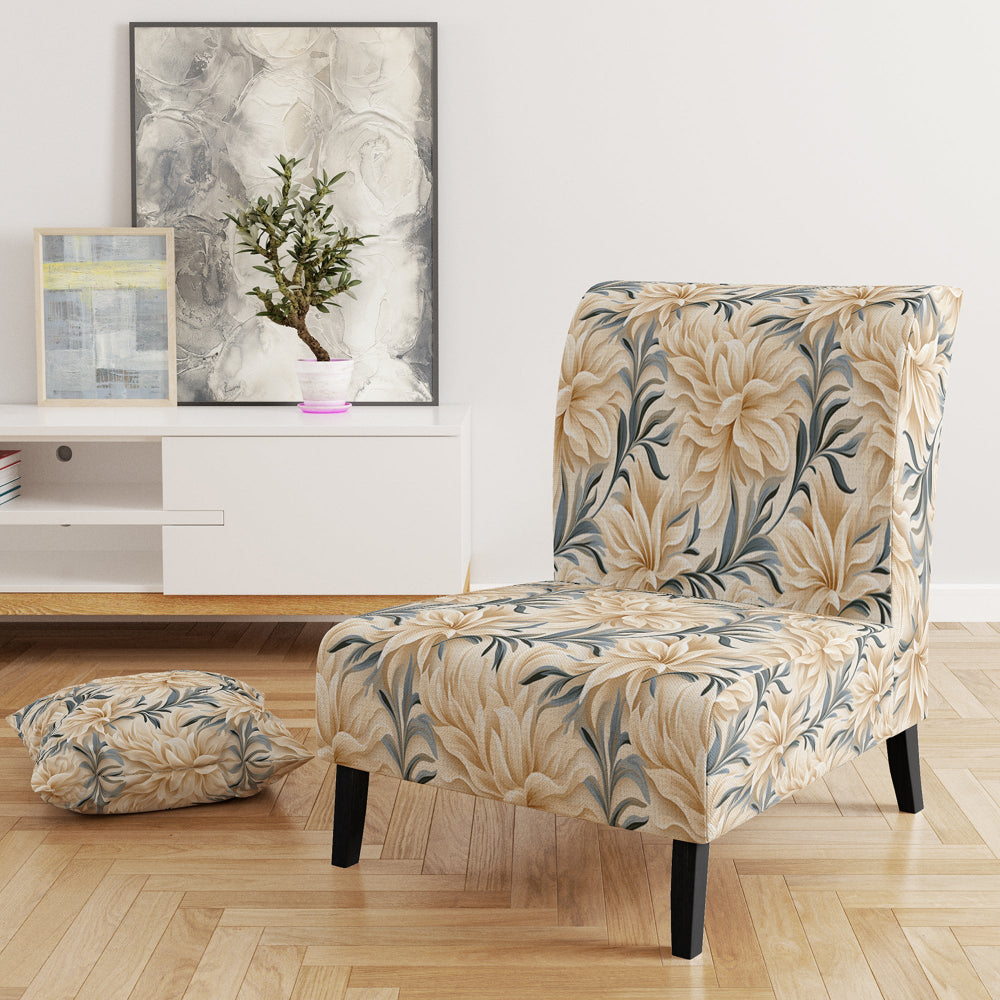 Driftwood Elegance Tropical Pattern - Tropical Accent Side Chair