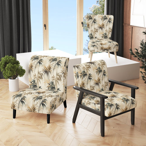 Driftwood Zen Tropical Pattern - Tropical Accent Slipper Chair