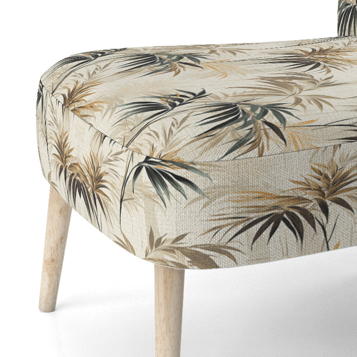 Driftwood Zen Tropical Pattern - Tropical Accent Slipper Chair