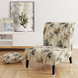 Driftwood Zen Tropical Pattern - Tropical Accent Slipper Chair