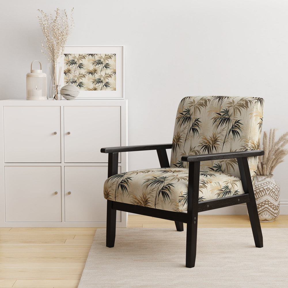 Driftwood Zen Tropical Pattern - Tropical Accent Slipper Chair