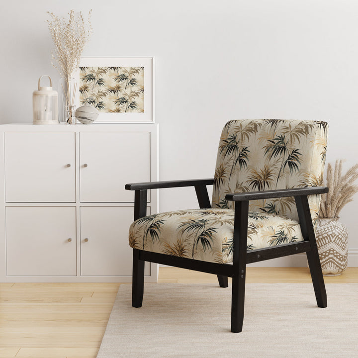 Driftwood Zen Tropical Pattern - Tropical Accent Slipper Chair