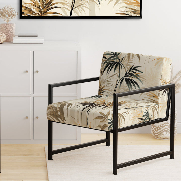 Driftwood Zen Tropical Pattern - Tropical Accent Slipper Chair