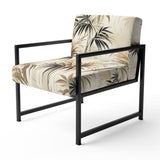 Driftwood Zen Tropical Pattern - Tropical Accent Slipper Chair